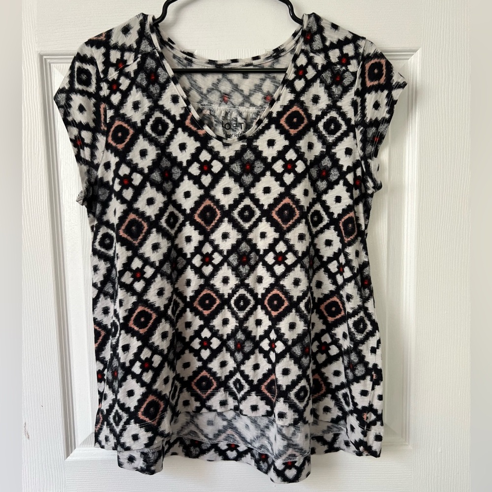 Women’s soft cotton top, Loft, size medium